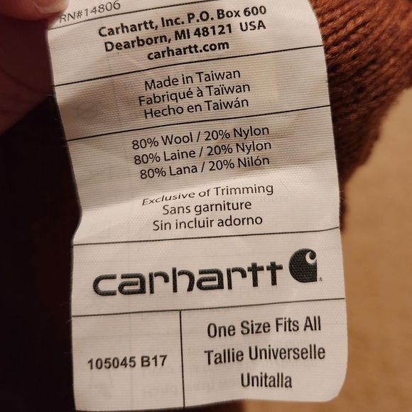 Women’s Carhartt Speckled Wool Blend Cuffed Beanie - Picture 2 of 3